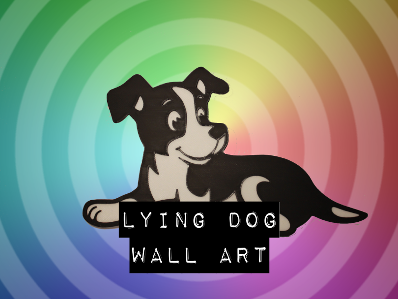 Cute Lying Dog | Wall art | 2D
