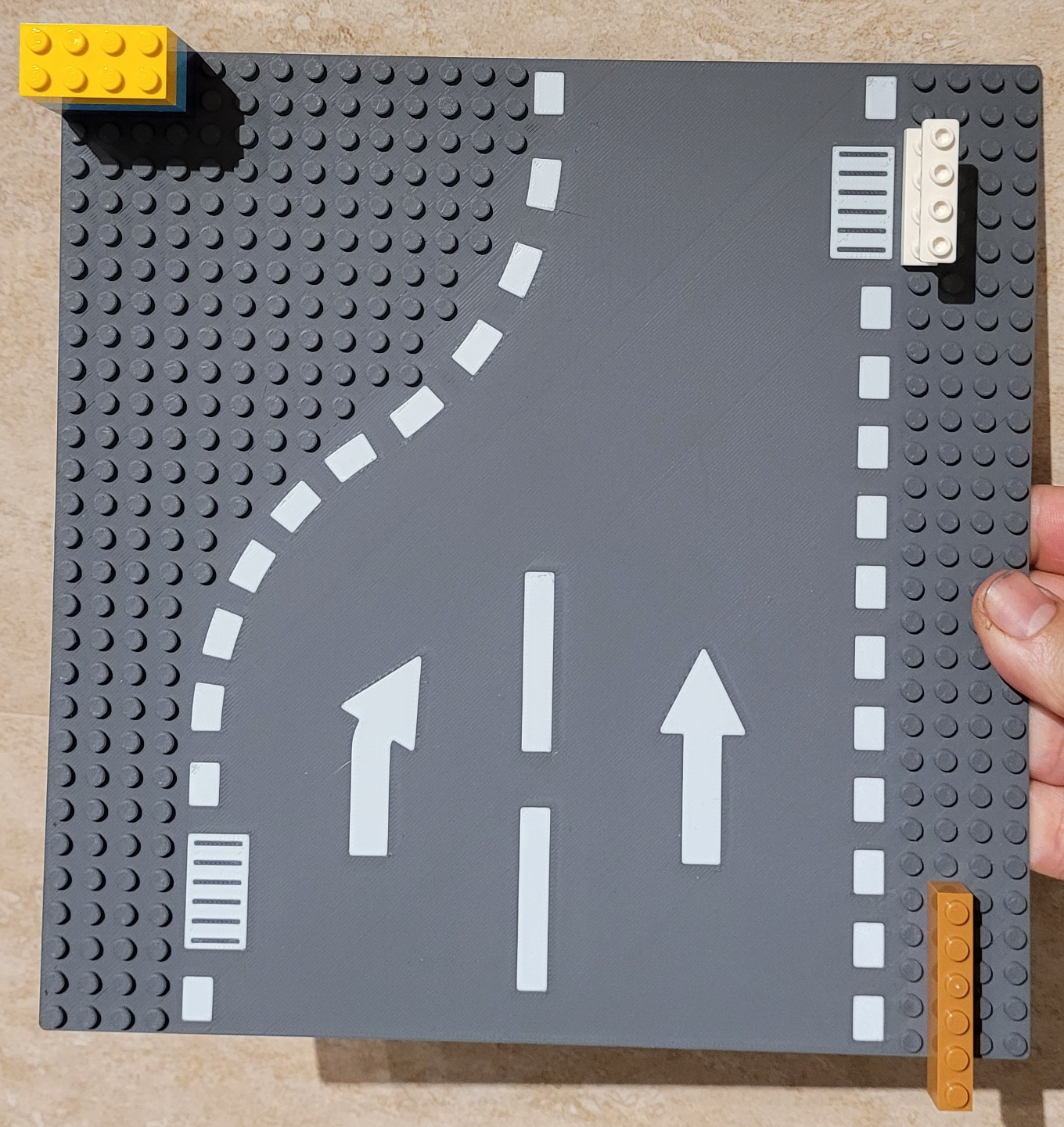 base plate for bricks "Road right Bottleneck"