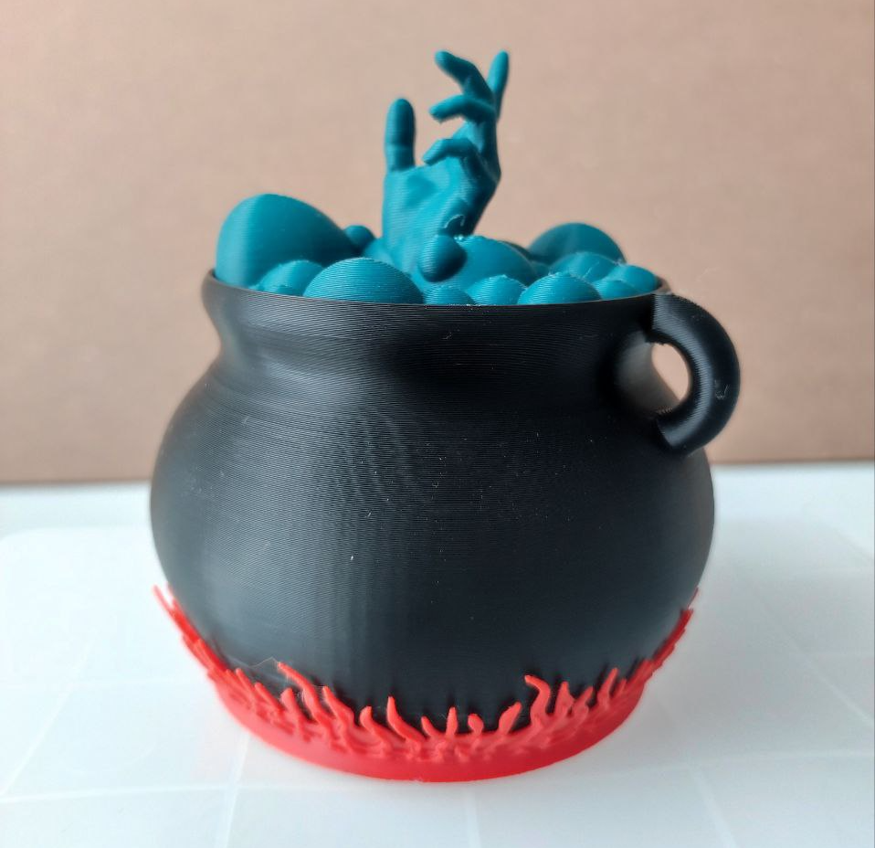 Cauldron on fire