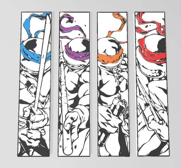 TMNT Wall Art 4 pieces