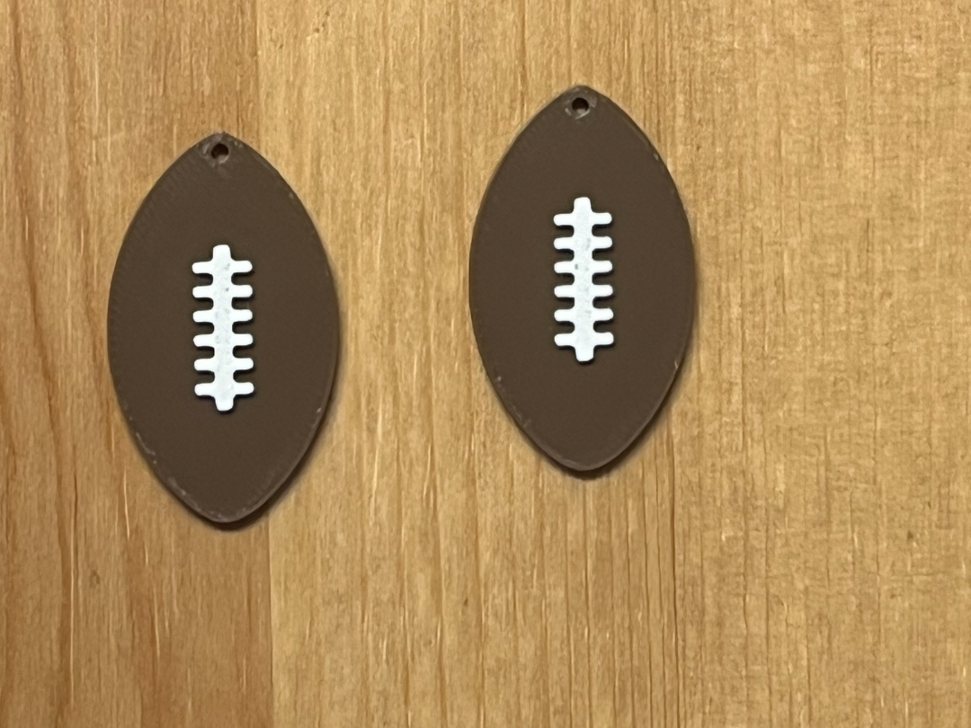 American football earrings