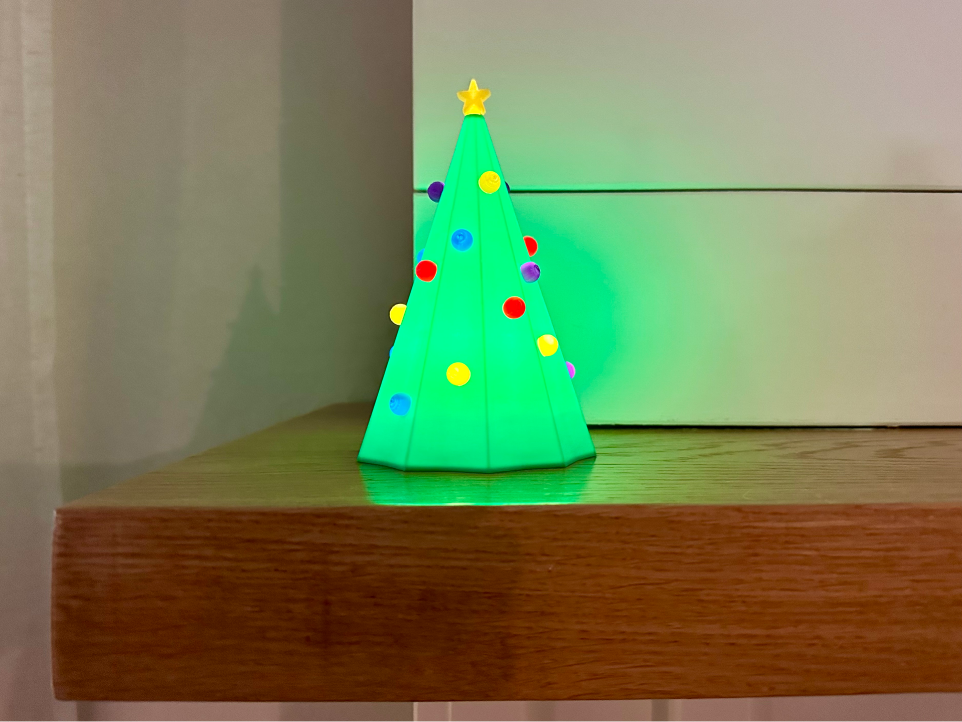 Festive Glow Tree (Remote-Controlled RGBW Puck)