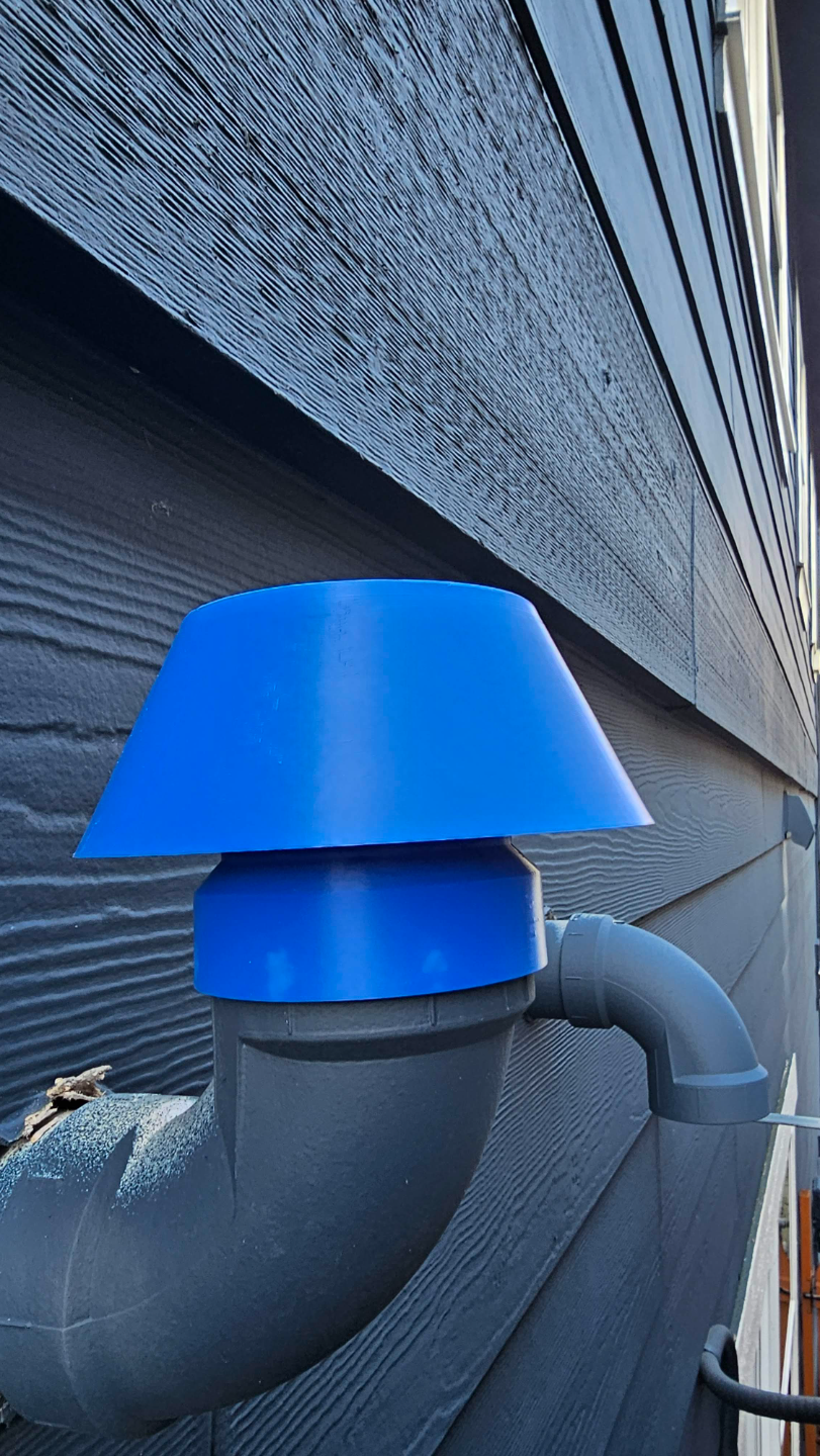 Pipe Rain Cap - Fits: 60mm ID 70mm OD