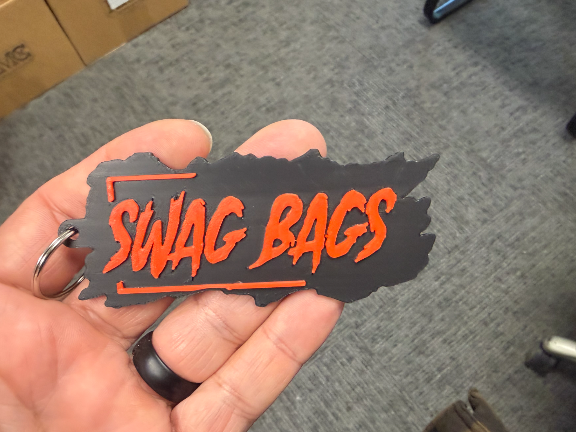 Swag Bags Cornhole Keychain