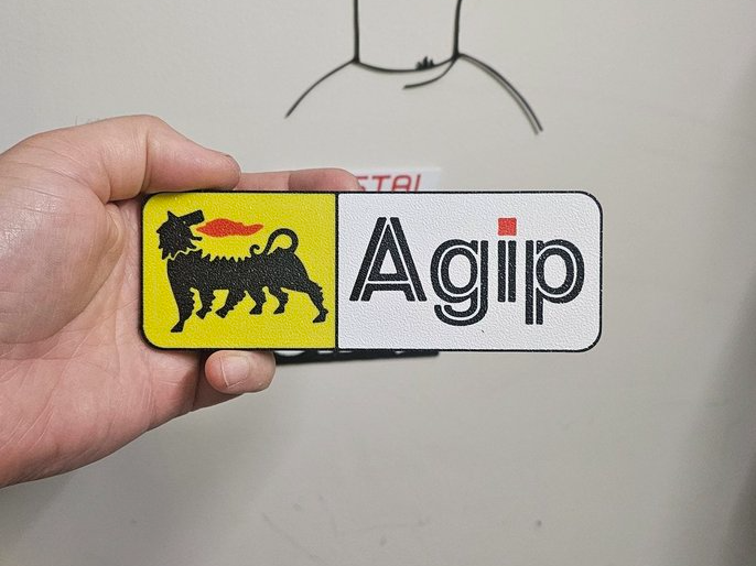 Agip toolbox badge, wall art
