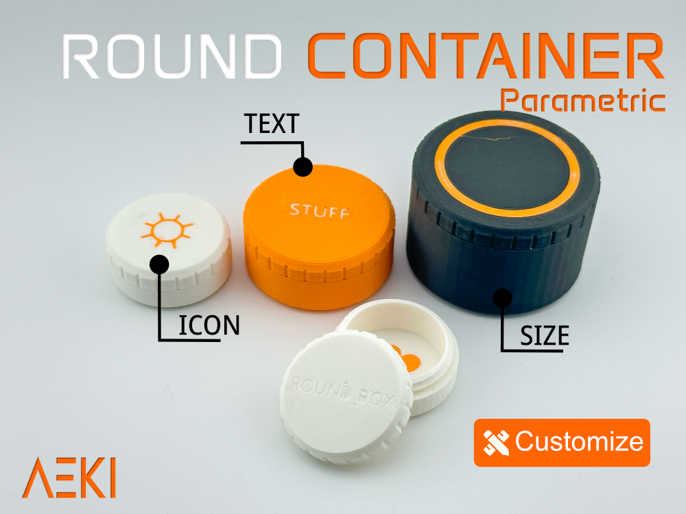 Parametric round container