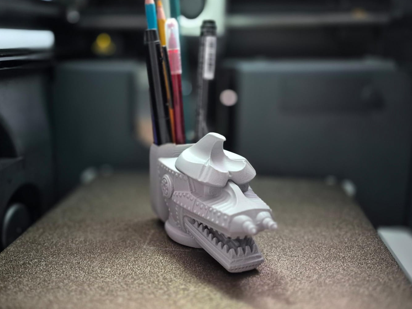 Mechagodzilla Pen Holder