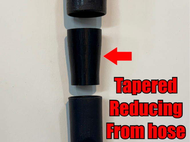 VACUUM HOSE TAPERED REDUCER FOR CREVICE TOOL