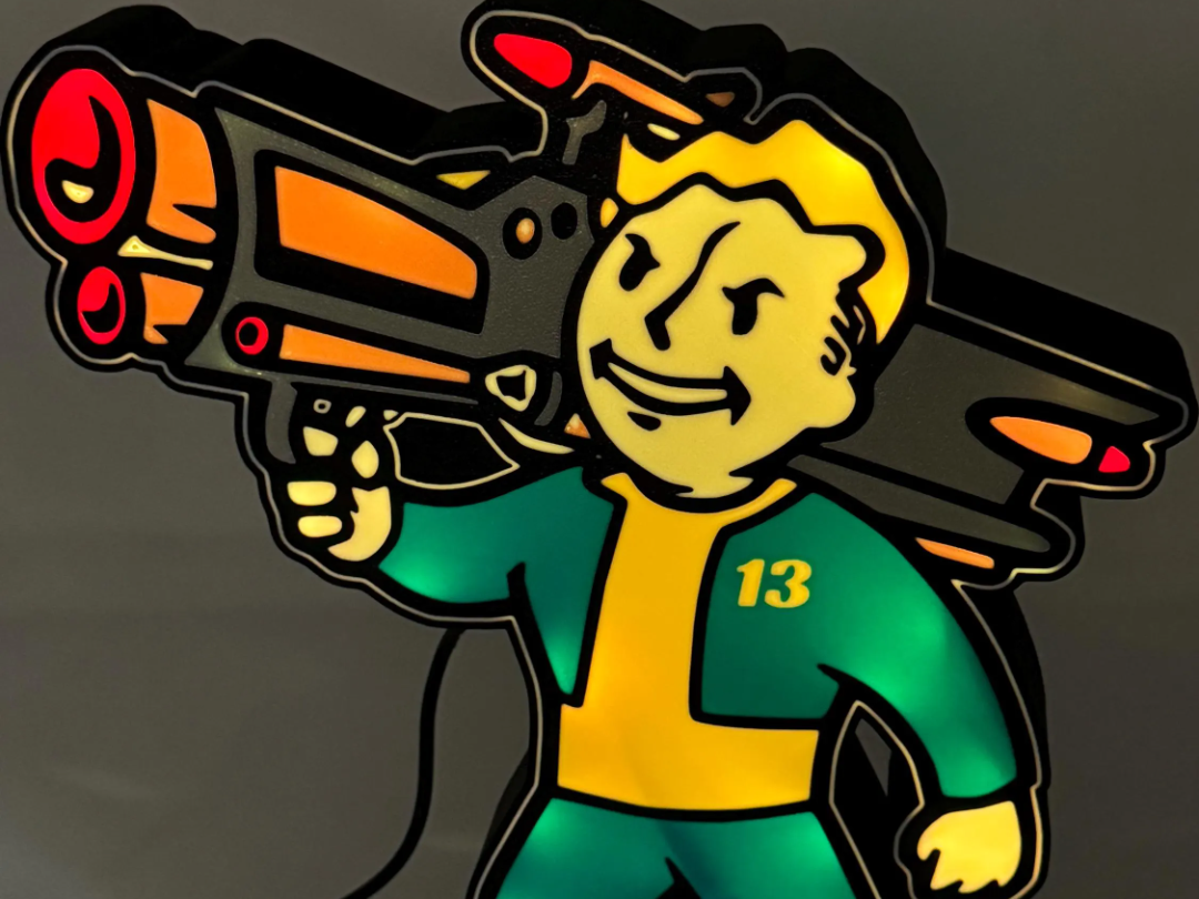 Big Guns— Vault Boy LED Light Box— Fallout 3