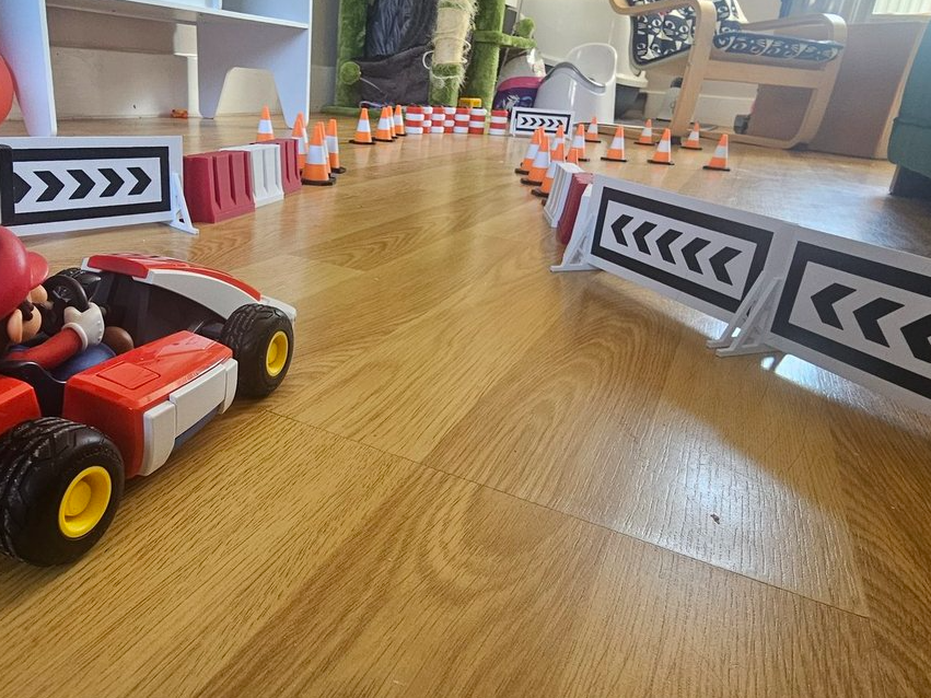 Mario Kart Live direction arrows with stands