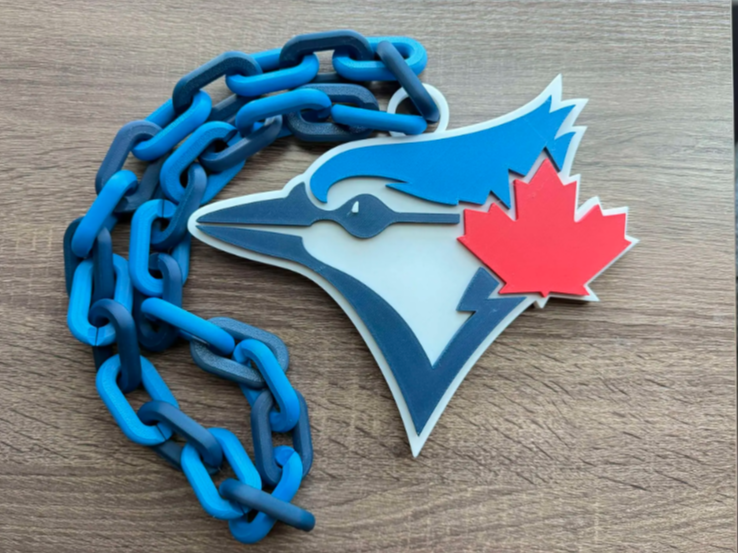 Toronto Blue Jays Oversized Necklace, Pendant