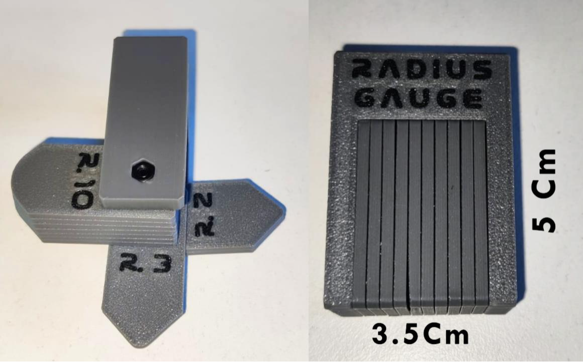 Radius Gauge 1-10mm Easy and compact only 27Gr!