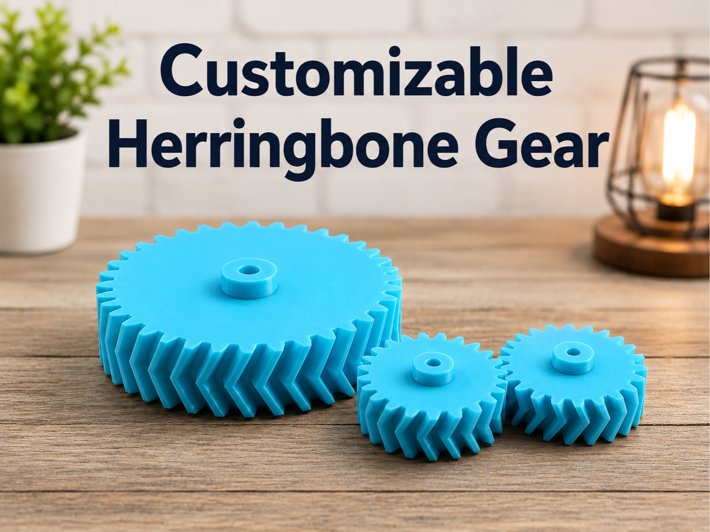 Custom Herringbone Gear: Parametric
