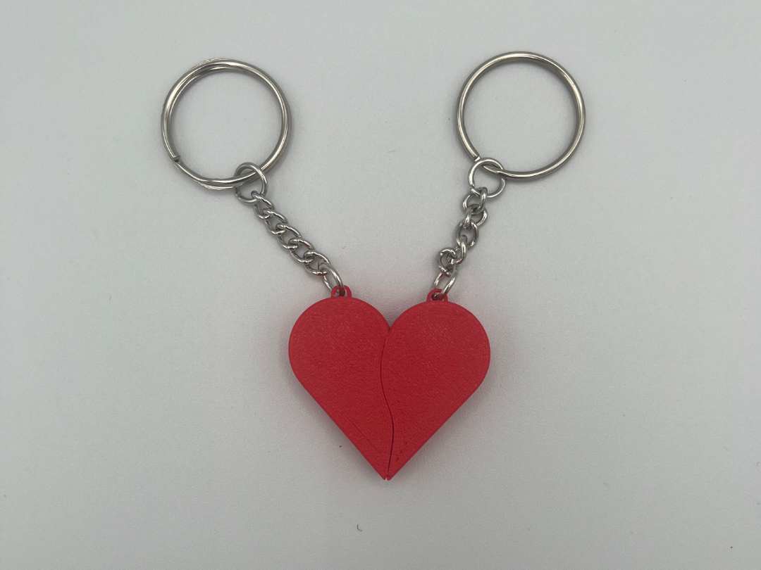 Interlocking Heart Keychain