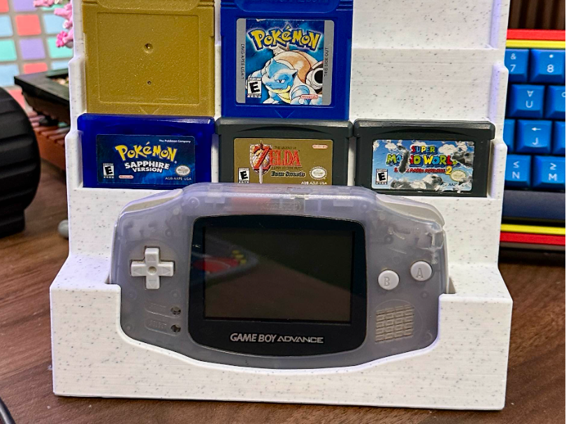 Gameboy Advance and Cartridge Display Stand W/ CAD