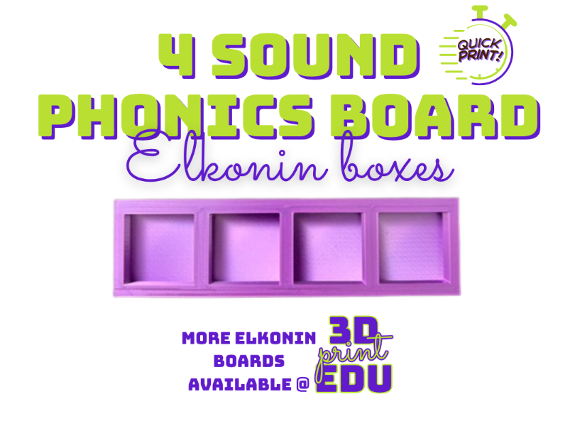 4 Sound Slot Phonics Board Elkonin Box