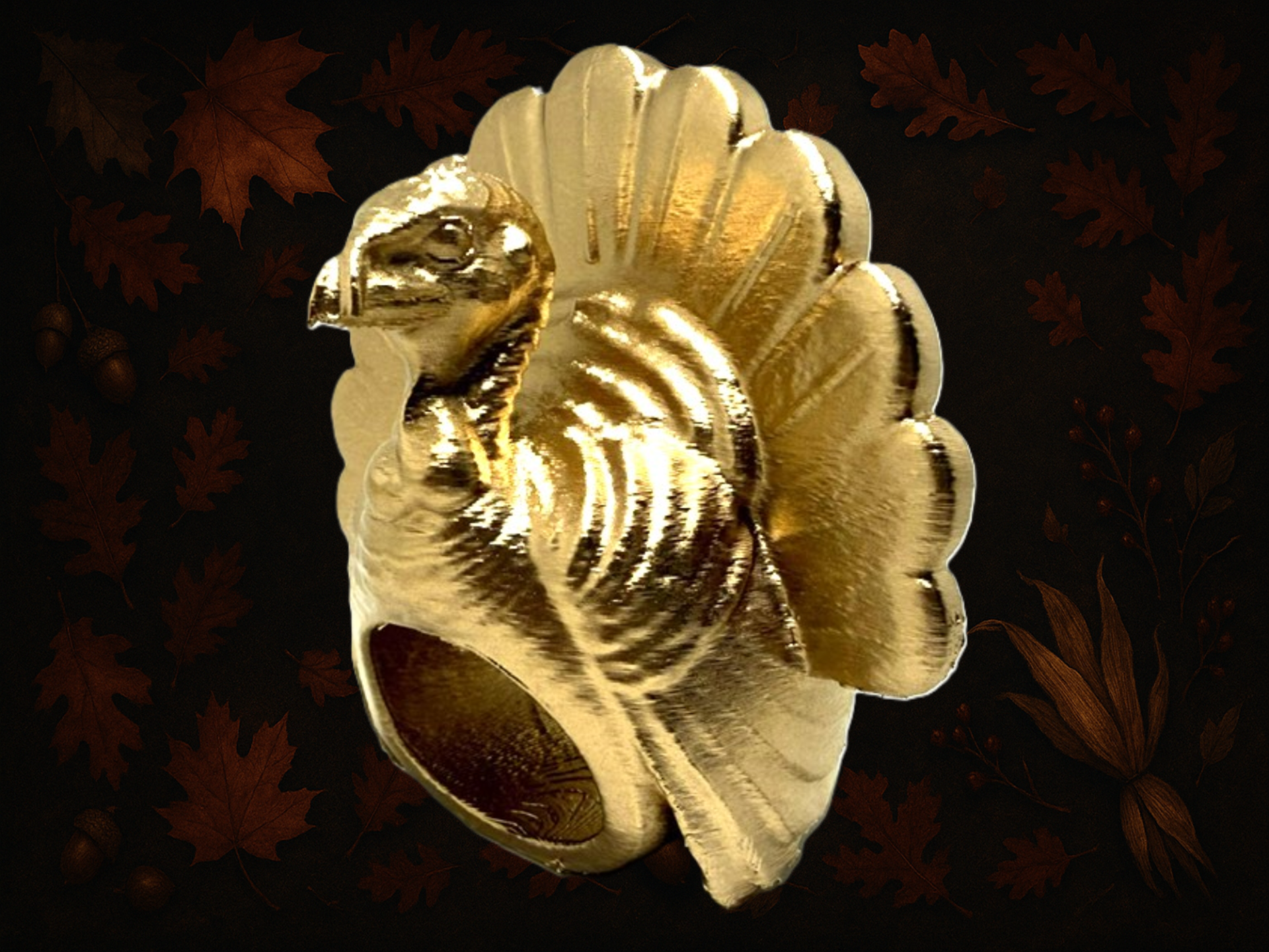 Thanksgiving Turkey Napkin Holder Ring