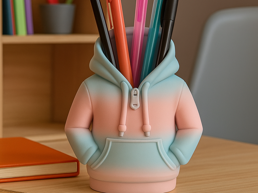 Hoodie Pencil Holder – Cozy & Cool Desk Organizer