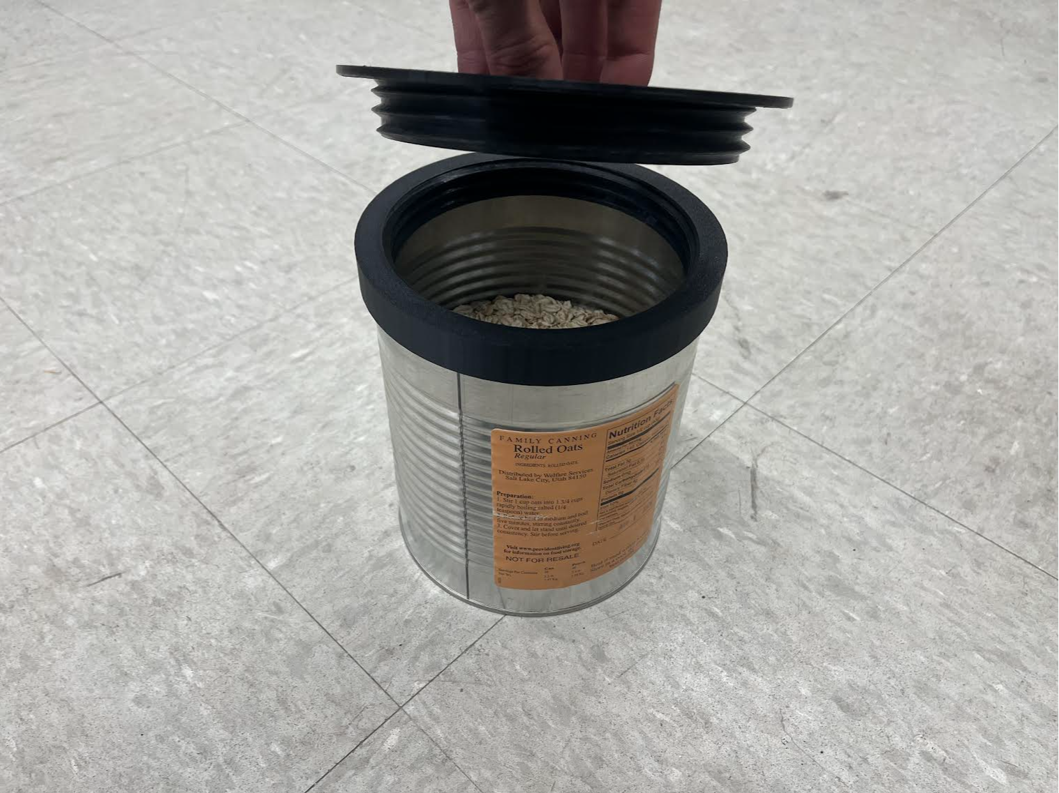 Large #10 Tin Can Screw on Lid