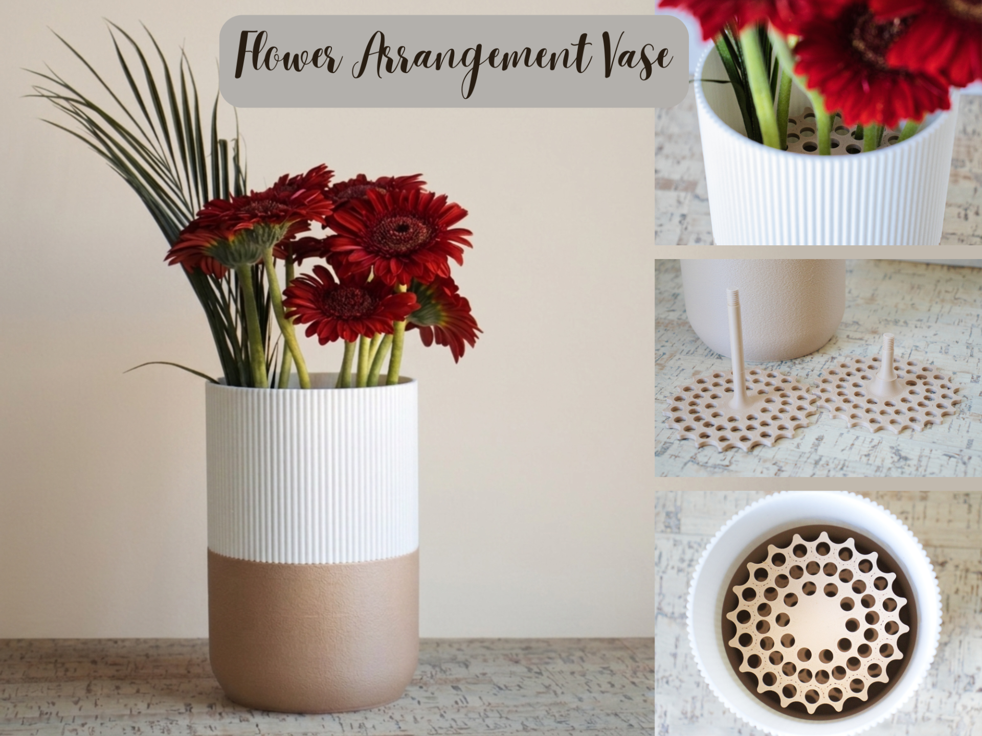 Flower Arrangement Vase with Insert