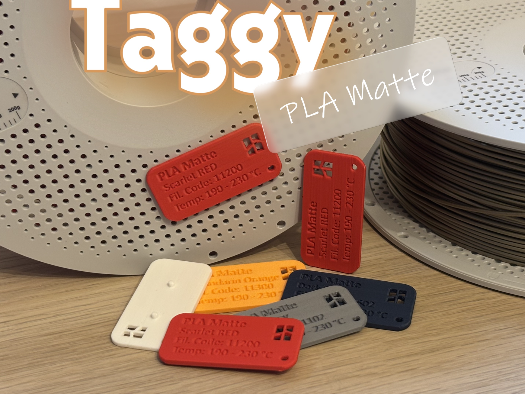 Taggy: PLA Matte - Snap-fit Spool