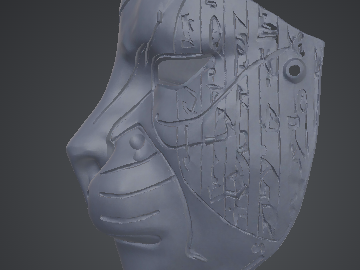 Wooden Carved Lion Mask Triablistic Design