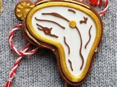 Melting Clock Keychain Art Inspired by Dalí