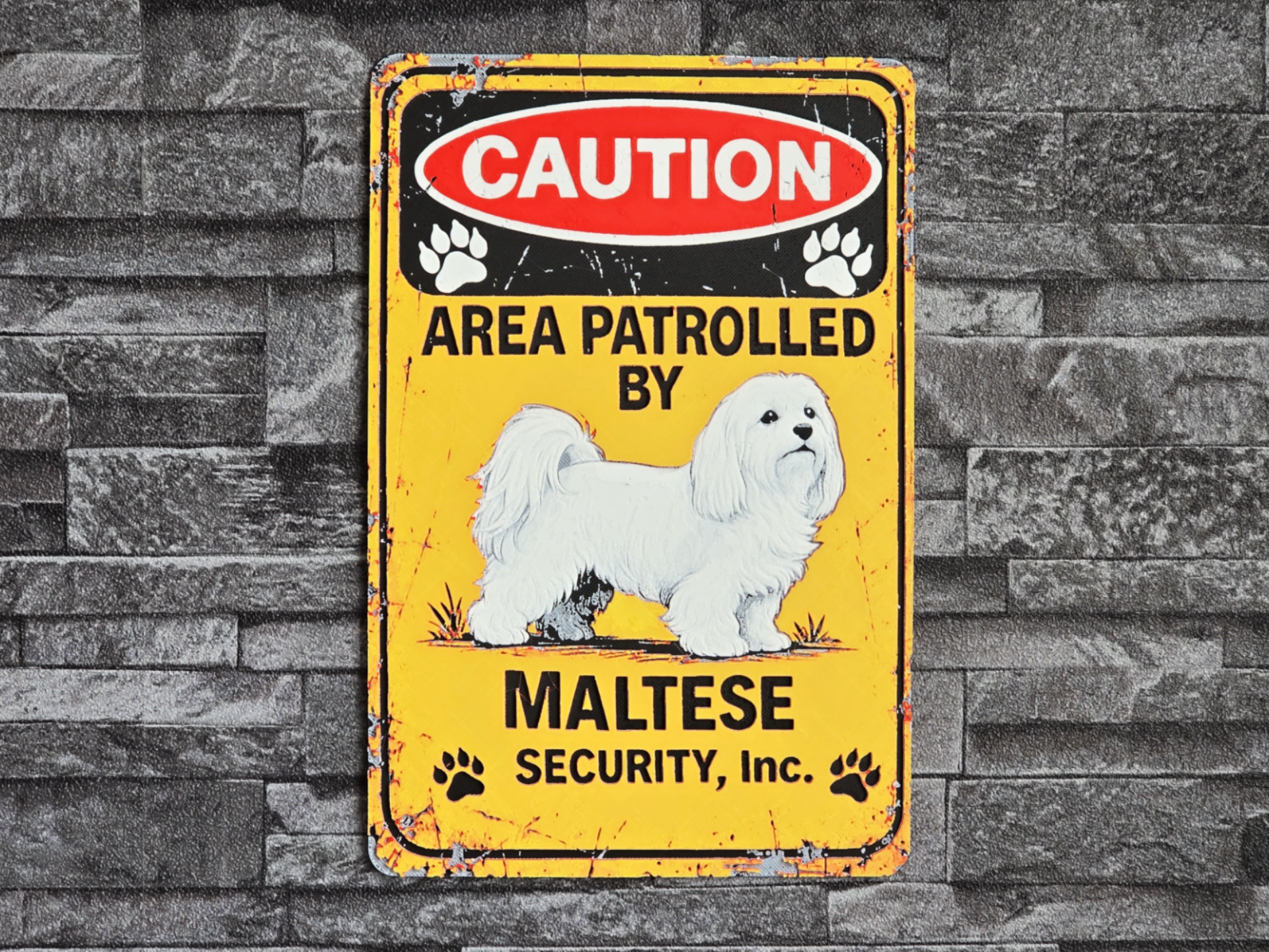 Hueforge CAUTION Maltese