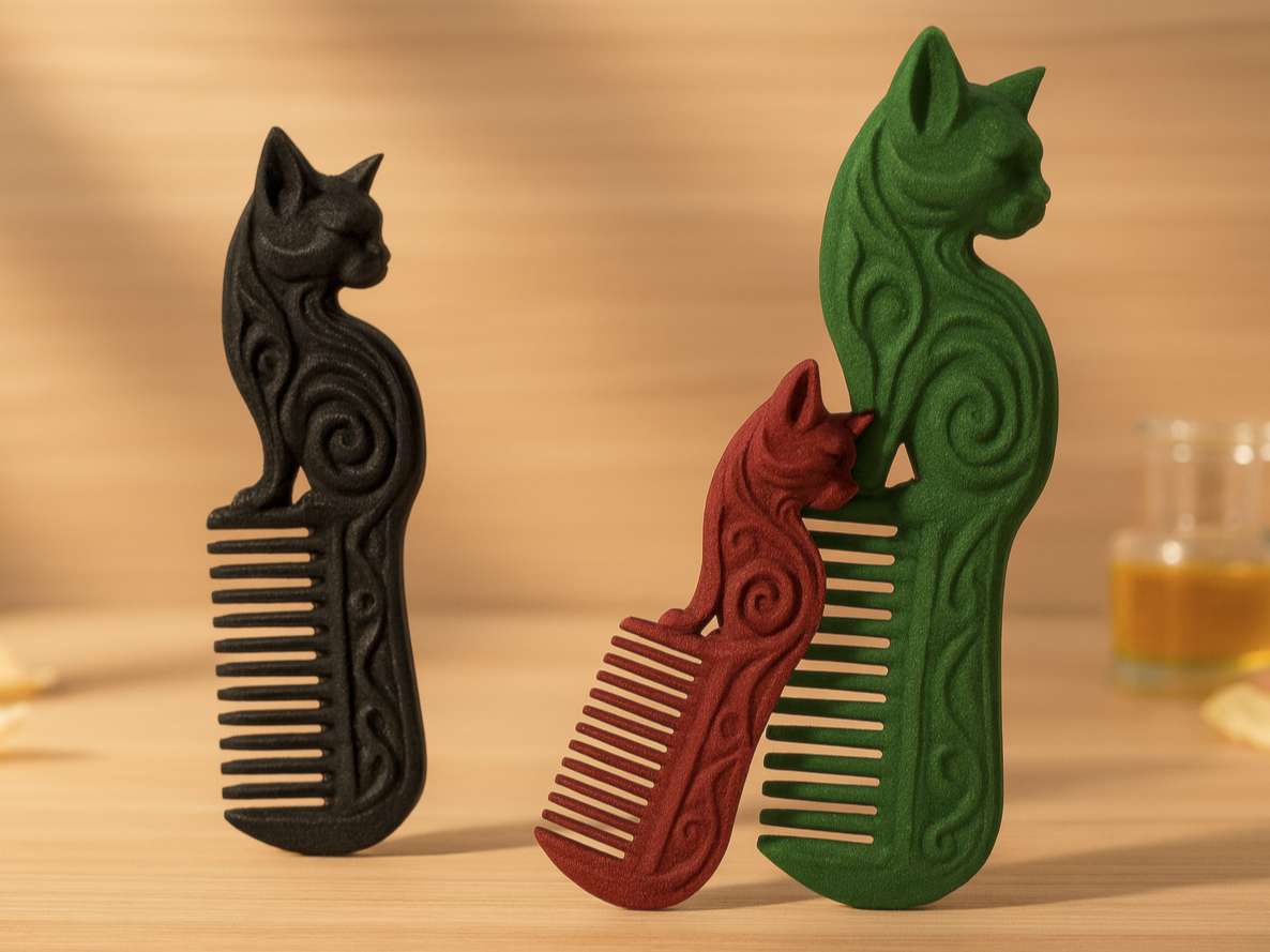Cat-Shaped Hair Comb – Small, Medium & Large