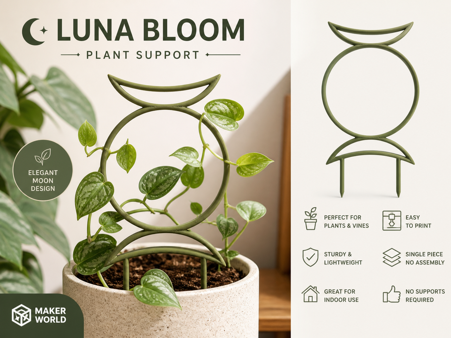 Luna Bloom Plant Trellis / Plant Support