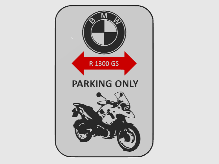 BMW GS Parking Plate