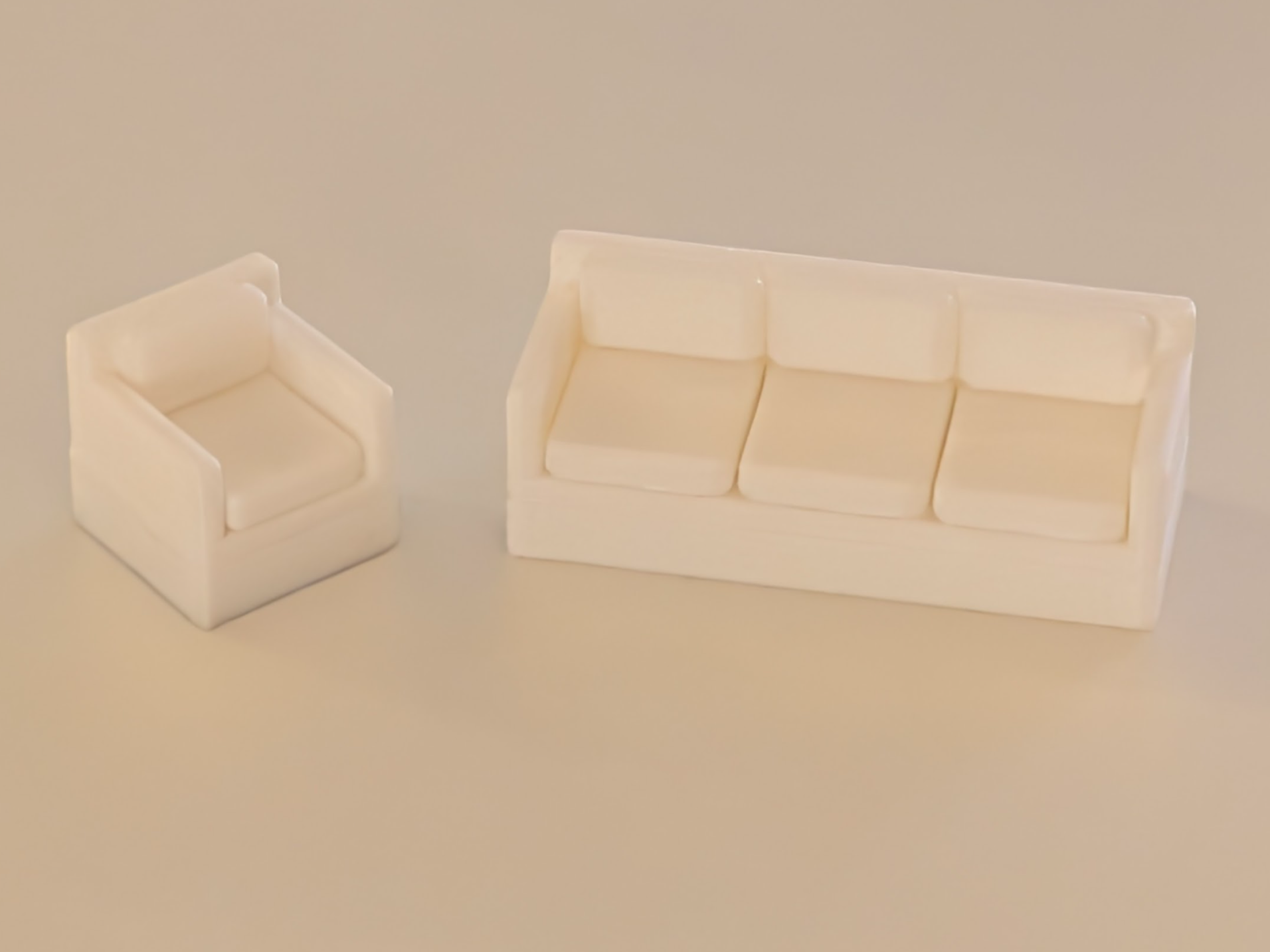Modern Sofa Set - 1:50 Scale Miniature model