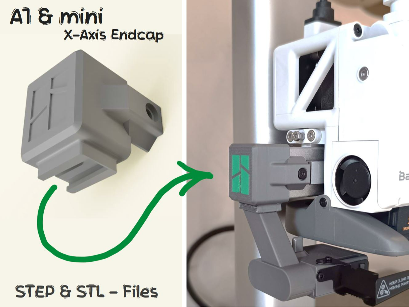 A1 (mini) X-Axis Endcap