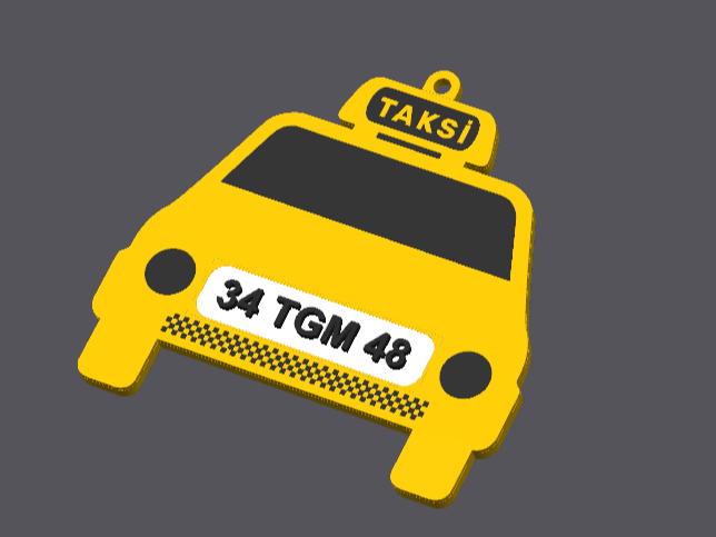 Customize Turkey Taxi Keychain Taksi
