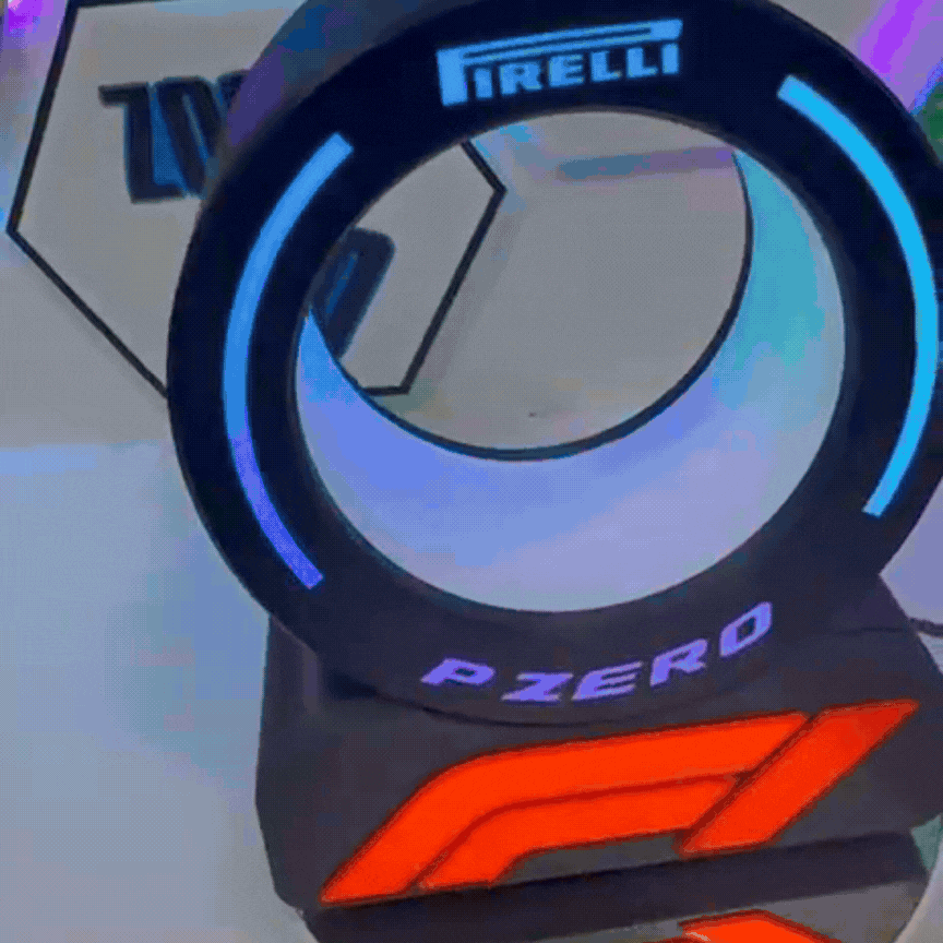 F1 Tyre Lamp - Pneu Pirelli P-Zero - RGB