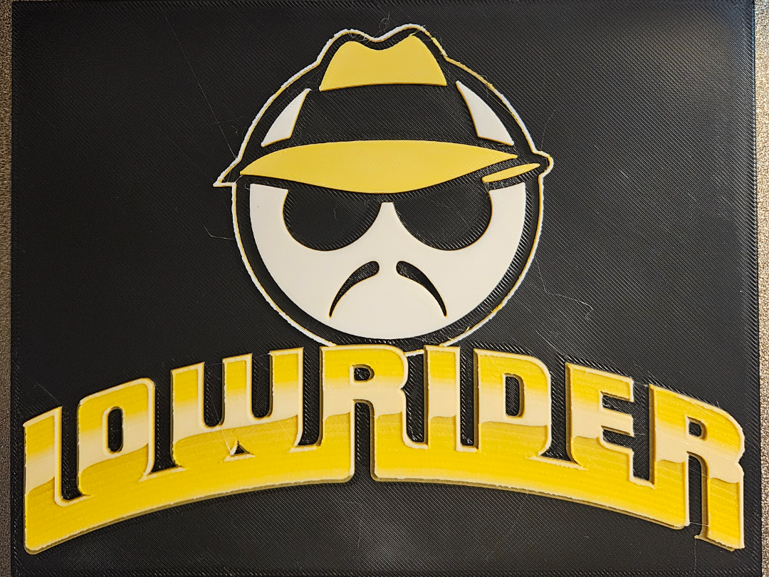 Lowrider Logo Plaque Sign HueForge