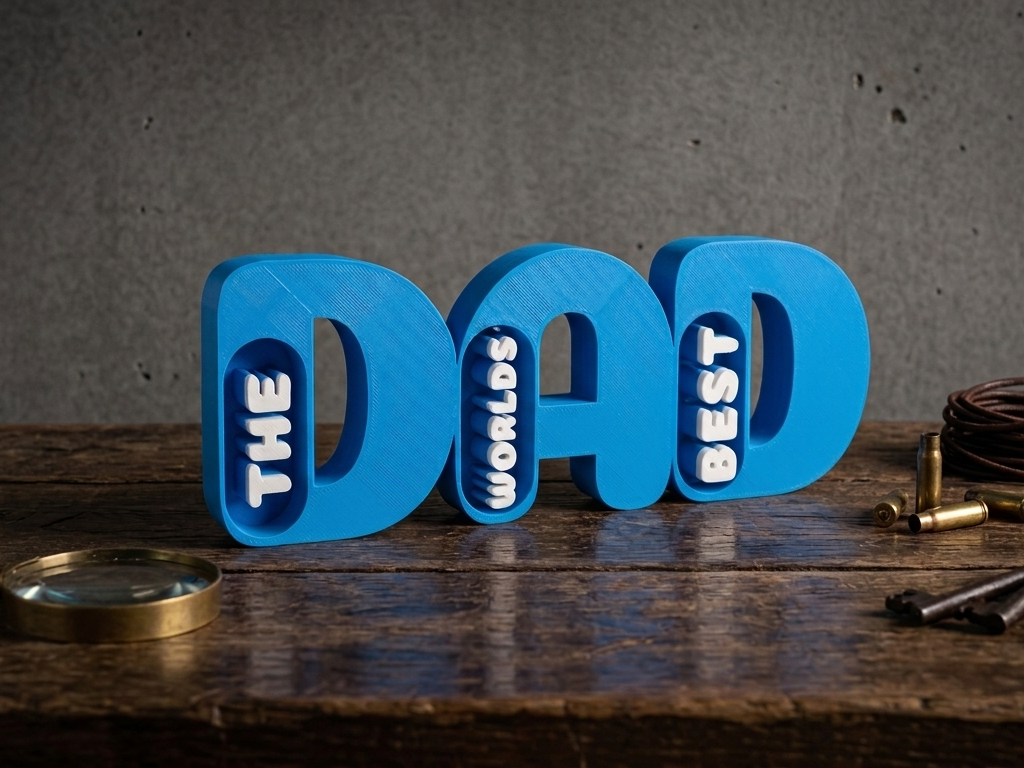 Fathersday gift | Tekst inside letters