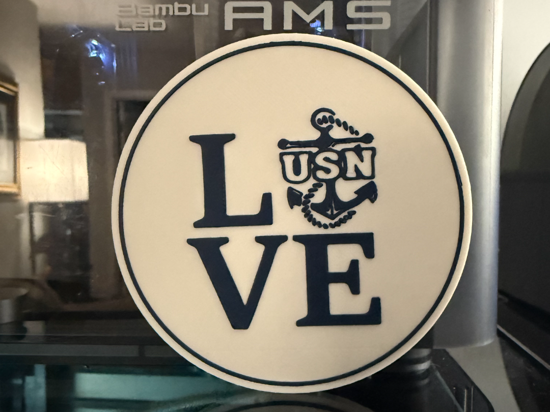 Love United States Navy Coaster