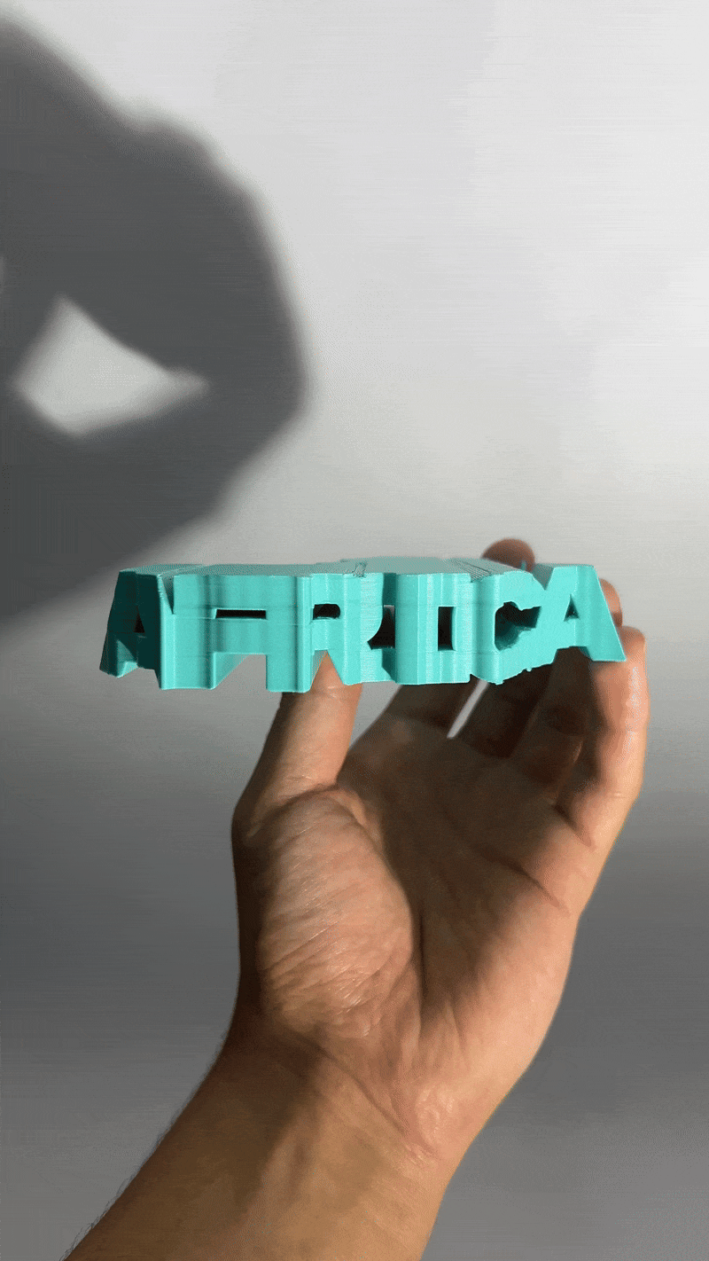 African map text-flip