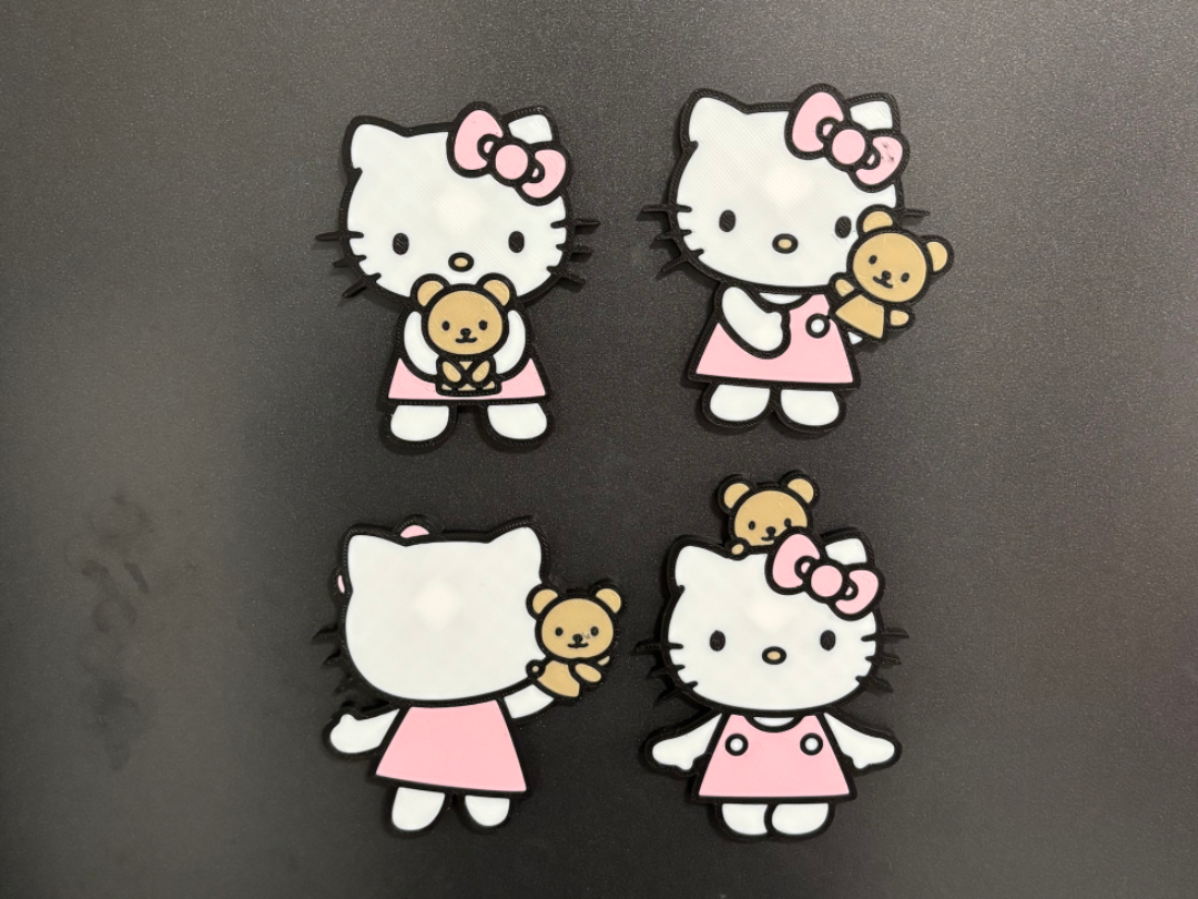 Four Colour 4色 HelloKitty 冰箱贴1（需要AMS）