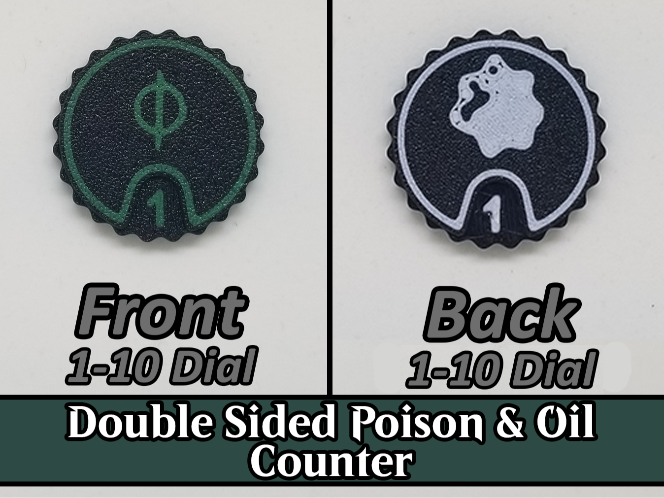 MTG Poison & Oil Counter - Double Sided 1-10 Dial