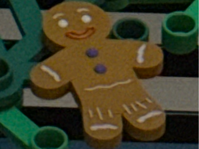 Giant 'brick' wreath gingerbread man