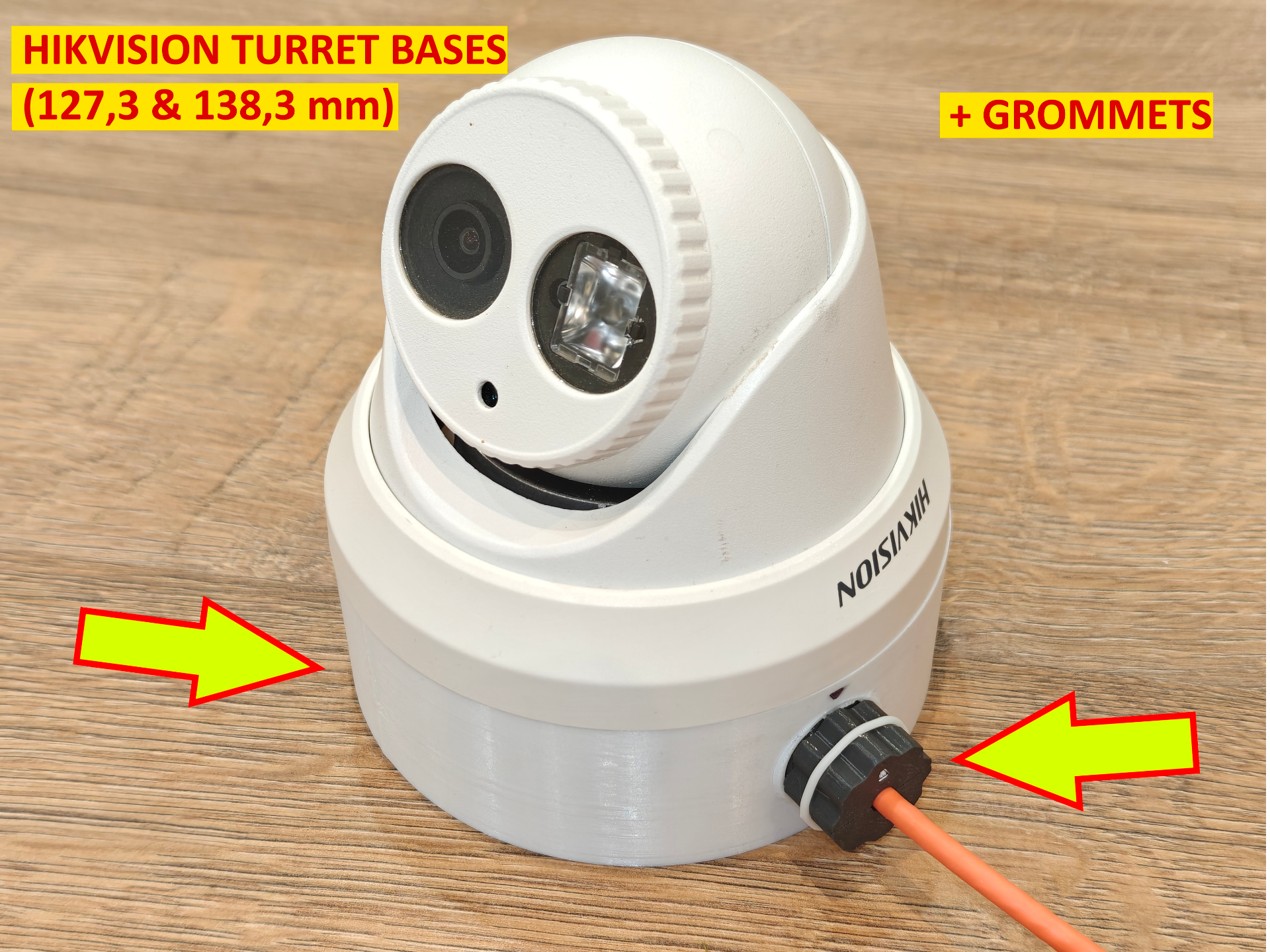 Hikvision Turret Camera Bases–V2 (Improved Design)