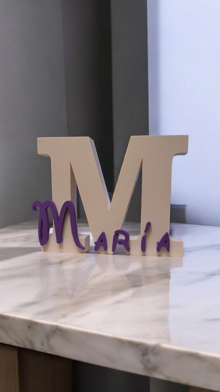 Adorno letra M y Palabra Maria