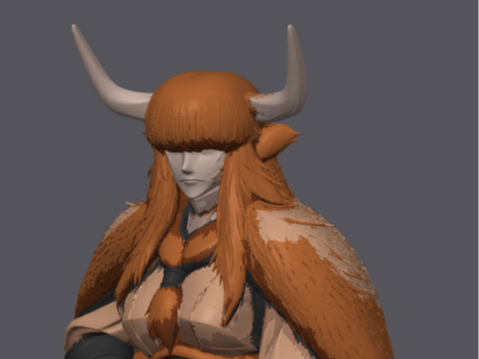 Highland Cow War Maiden