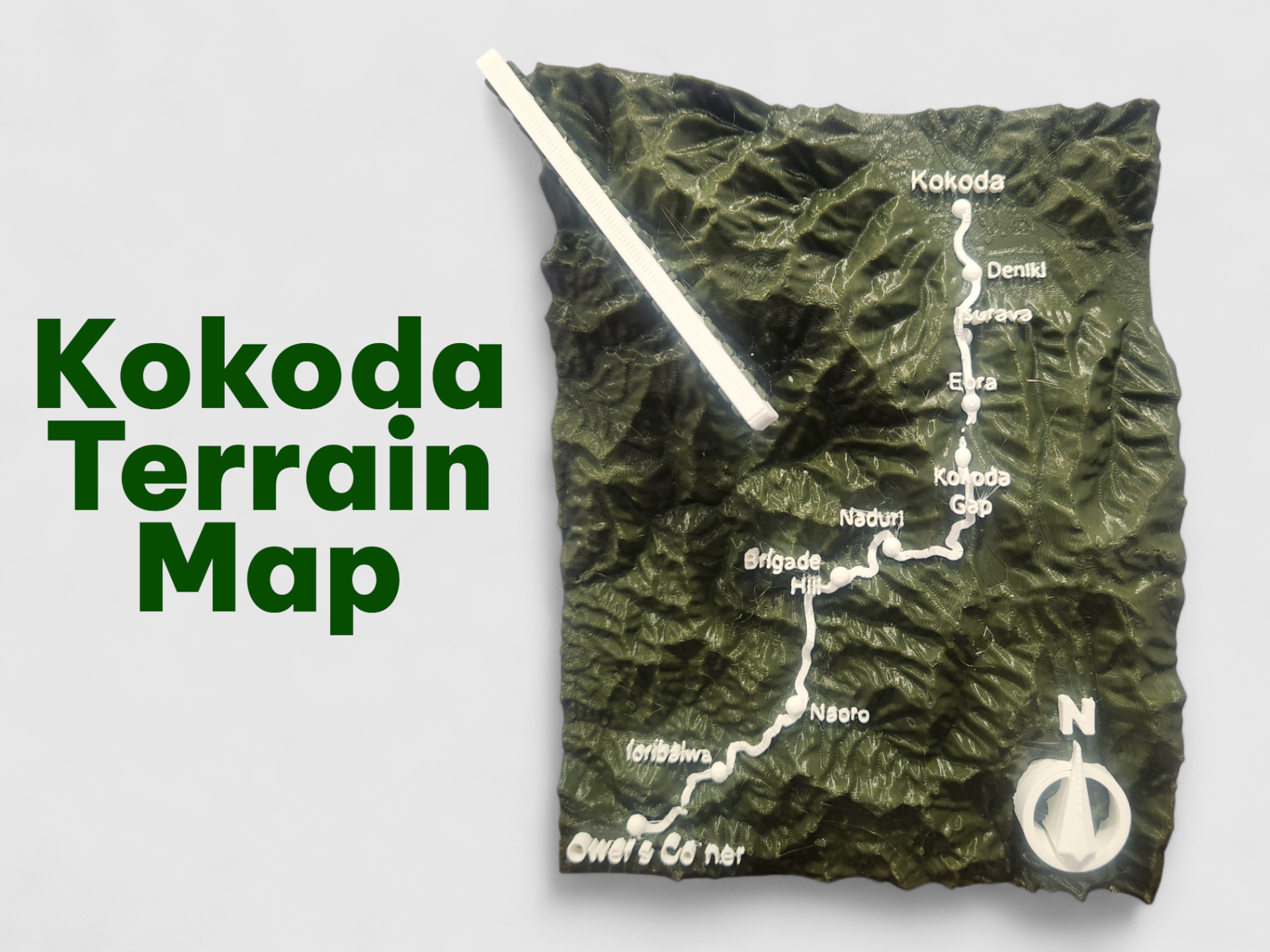 Kokoda Track Topographic Map