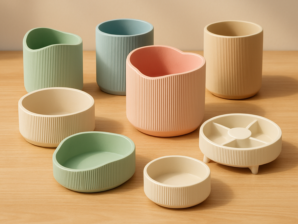 Ribbed Vase & Bowl 9 Variants