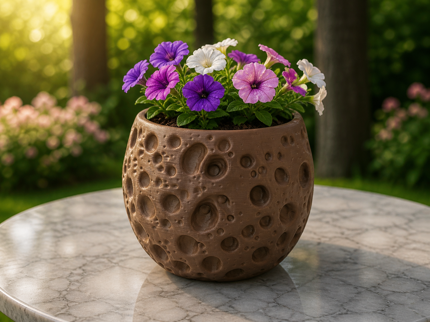 Crater Texture Flower Pot