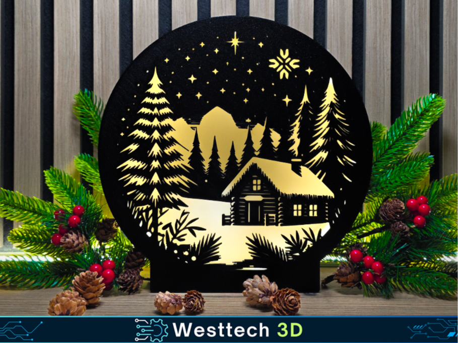 Weihnachten Lampe Schnee