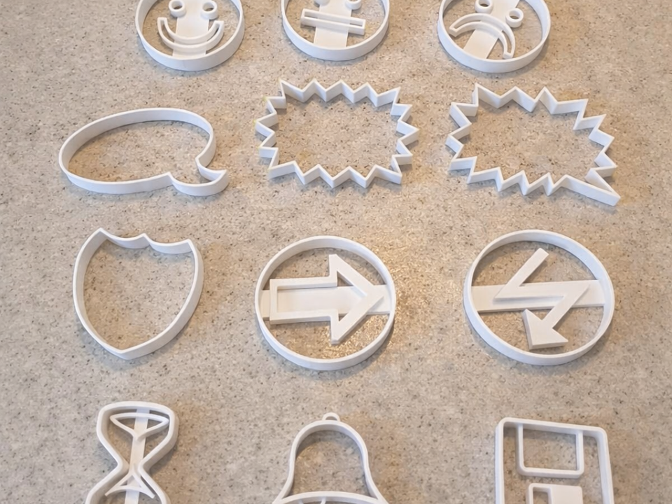 Simple cookie cutters shapes